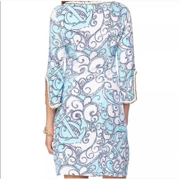 Lilly Pulitzer Sarah Tunic Dress Spa Blue Shape Up Or Ship Out Small - Picture 2 of 8